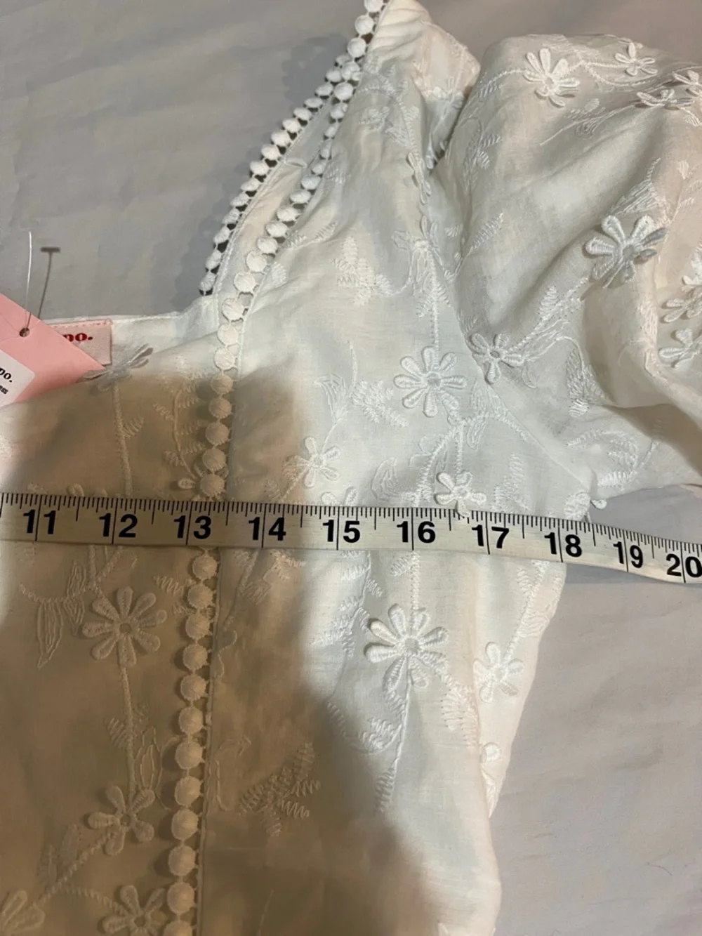 Showpo "Fancy A Spritz" White Eyelet Floral Mini Dress Romantic Festival - Picture 11 of 12